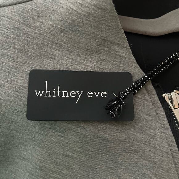 Whitney Eve Gray Scuba Sweatshirt Womans Medium Zipper Accents NEW Streetwear - Picture 10 of 12